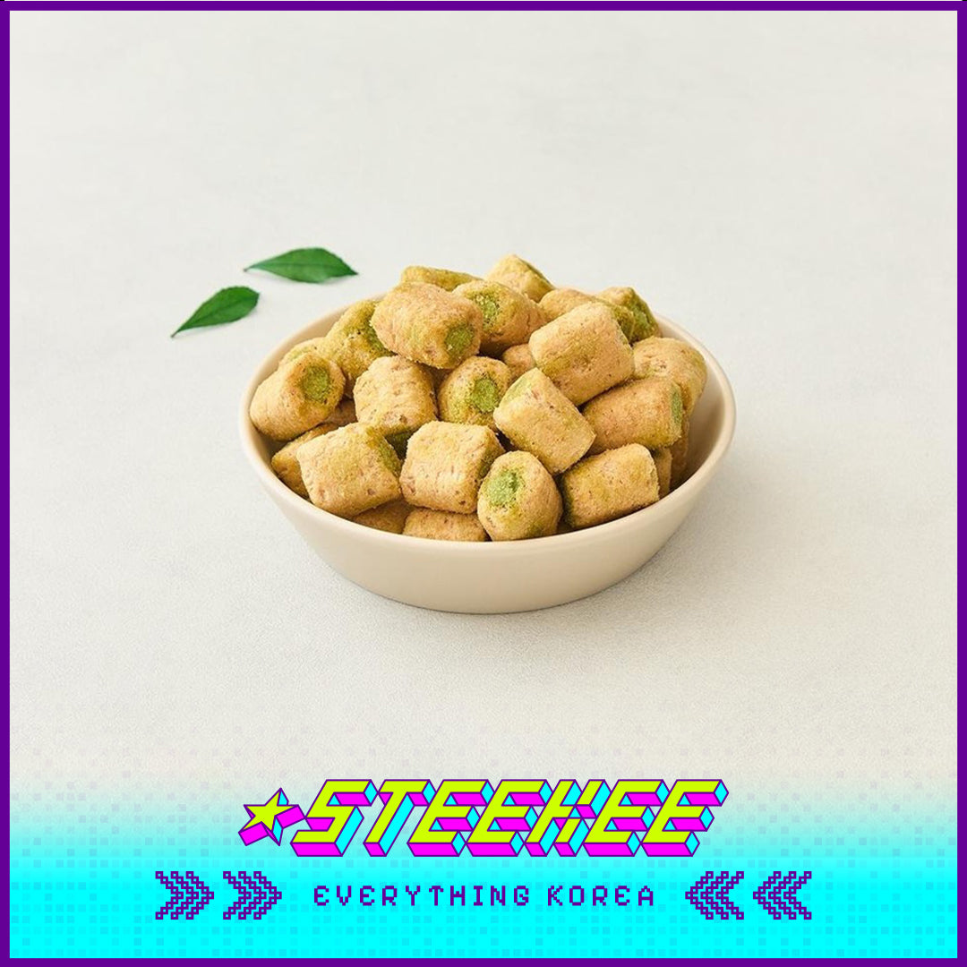 GOOD TODAY Green Tea Flavored Snack Combo Cookie Crispy Roll Popcorn Wafers by Steekee Korea 4296