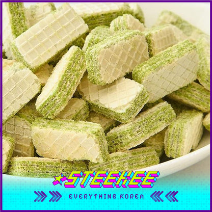 GOOD TODAY Green Tea Flavored Snack Combo Cookie Crispy Roll Popcorn Wafers by Steekee Korea 4296