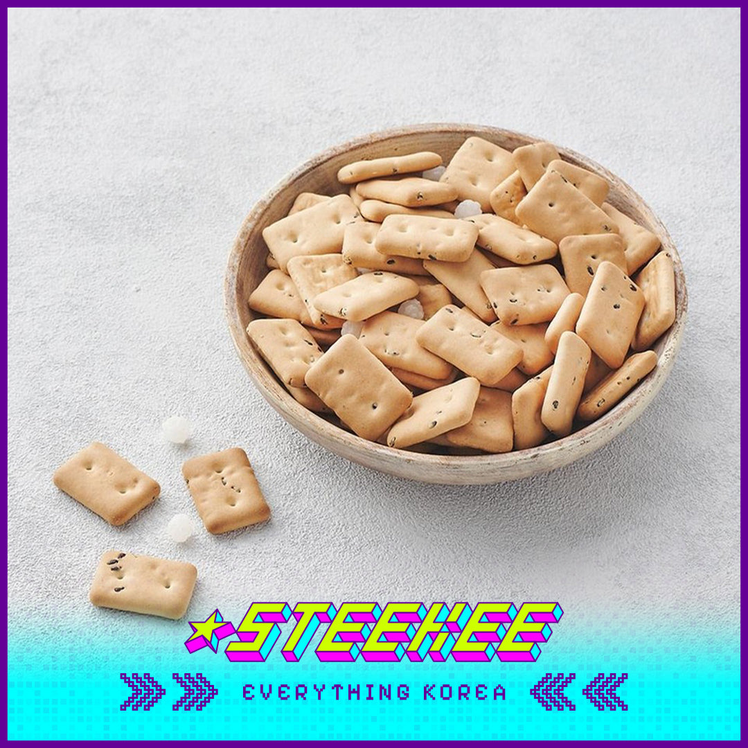 GOOD TODAY Fried Black Sesame Hardtack Crispy Bread Snack by Steekee Korea 4298