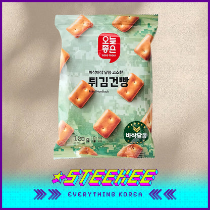 GOOD TODAY Fried Black Sesame Hardtack Crispy Bread Snack by Steekee Korea 4298