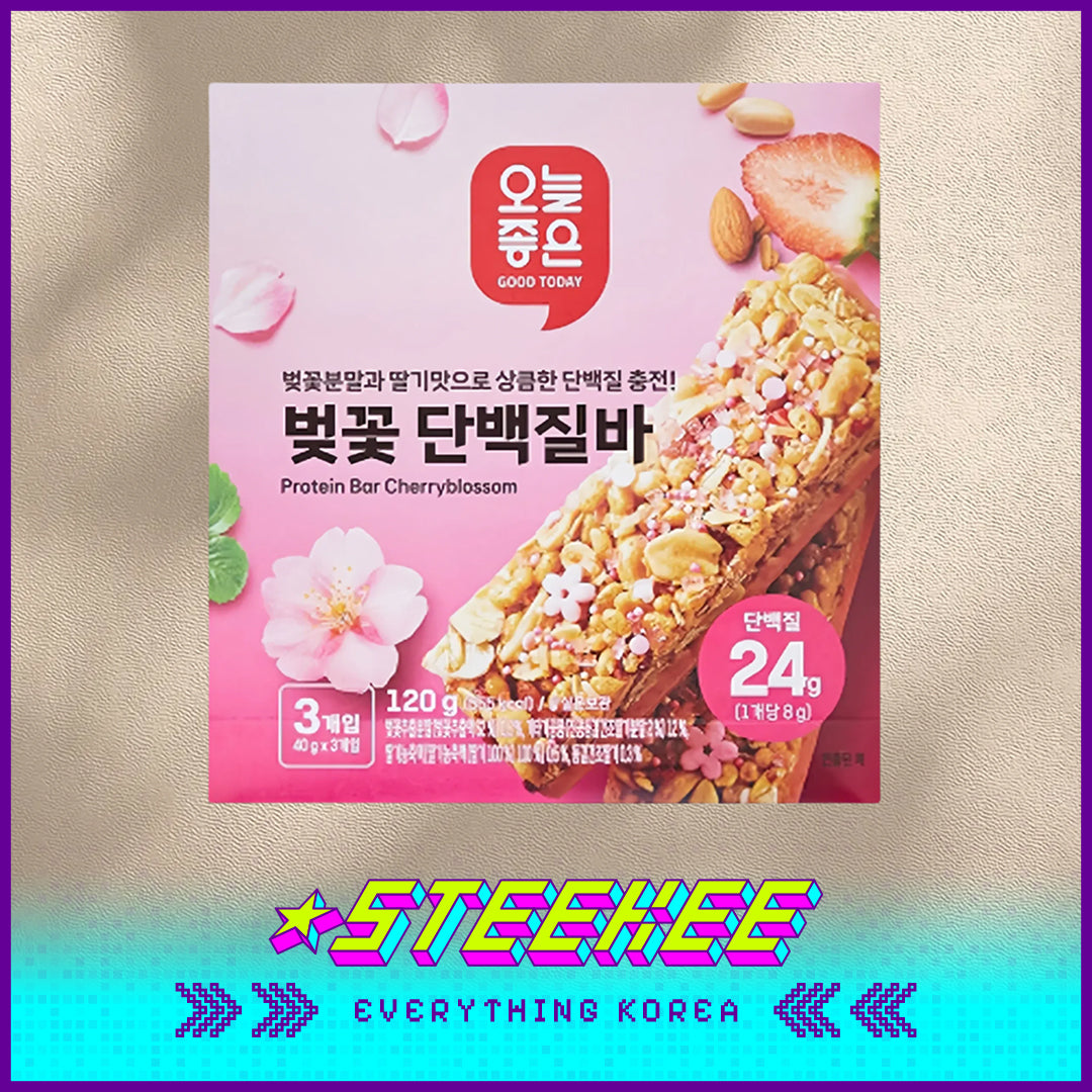 GOOD TODAY Cherry Blossom Flavored Series Protein Bars and Popcorn by Steekee Korea 4300