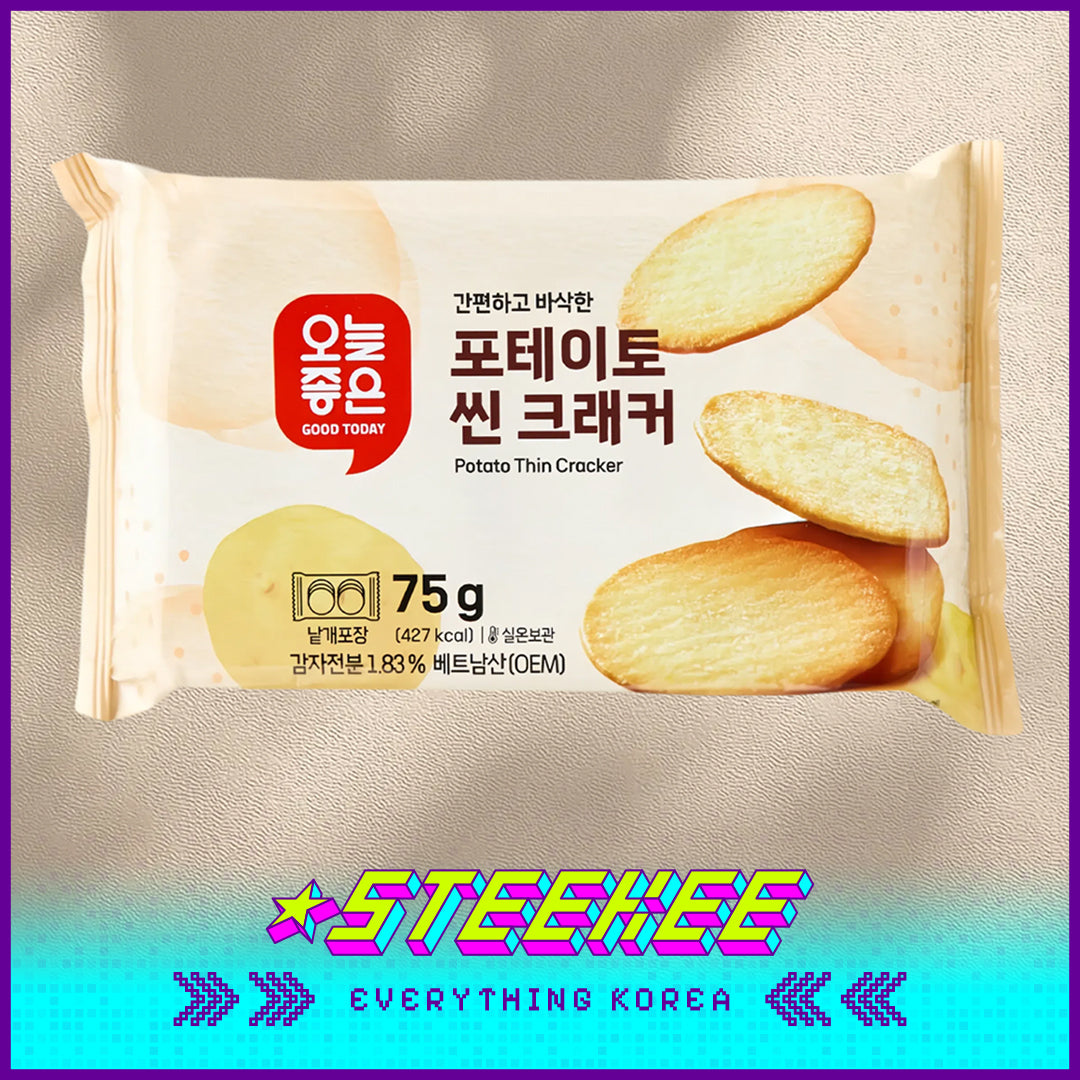 GOOD TODAY Classic Potato Flavor Fresh Onion Flavor Vietnamese Thin Crackers Snack 75g by Steekee Korea 4301