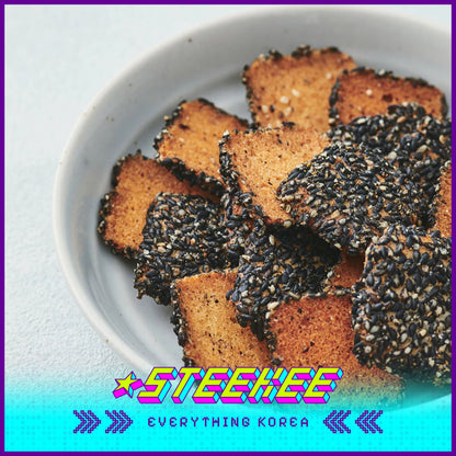 GOOD TODAY Black Sesame Oat Tofu Crispy Chip Snack 55g by Steekee Korea 4302