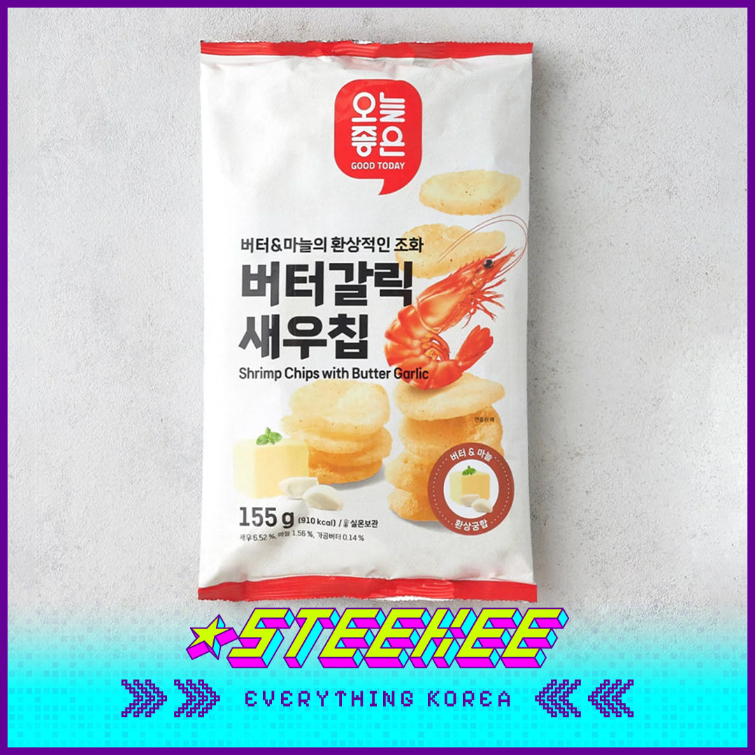 GOOD TODAY Butter Garlic Black Pepper Shrimp Snack 155g by Steekee Korea 4304