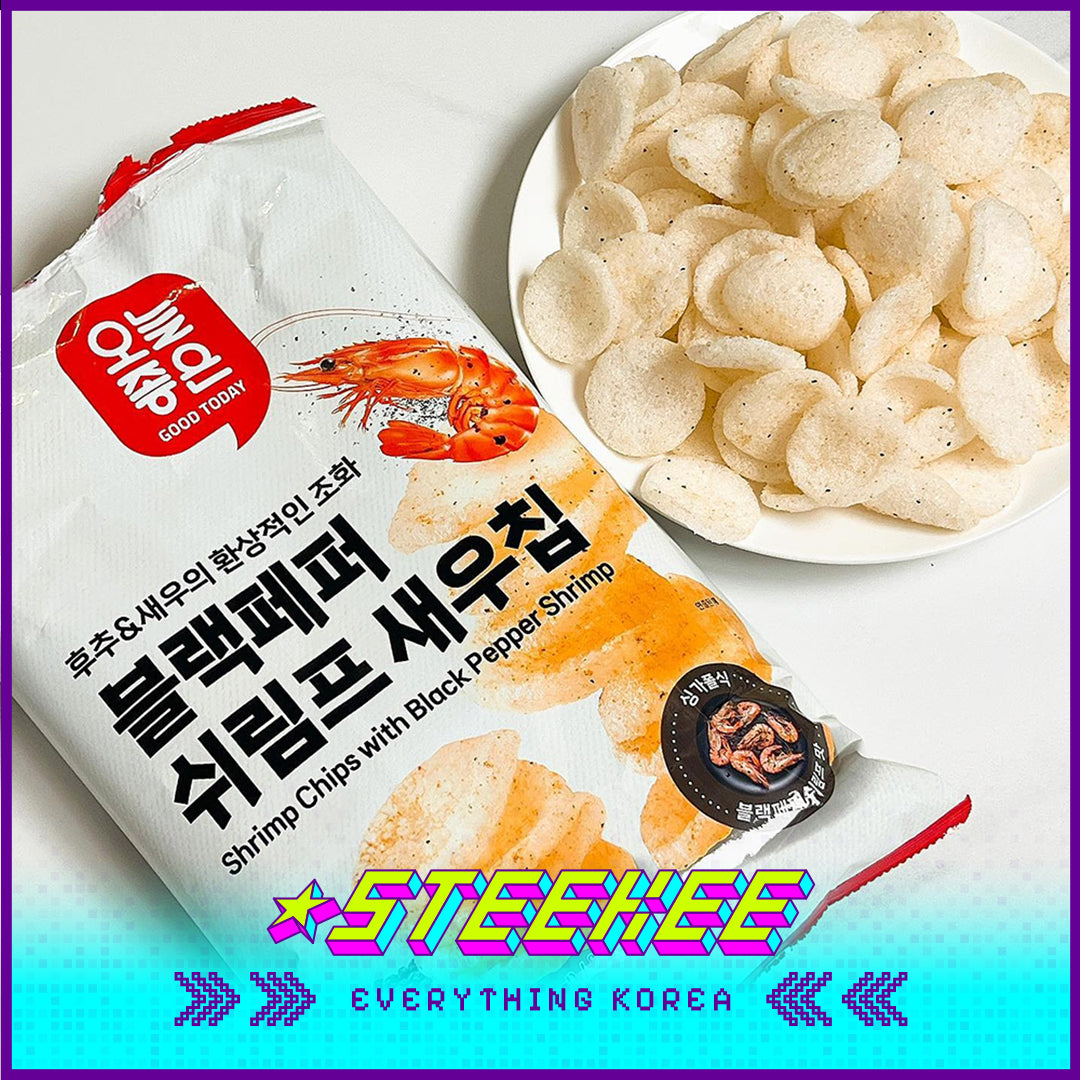 GOOD TODAY Butter Garlic Black Pepper Shrimp Snack 155g by Steekee Korea 4304