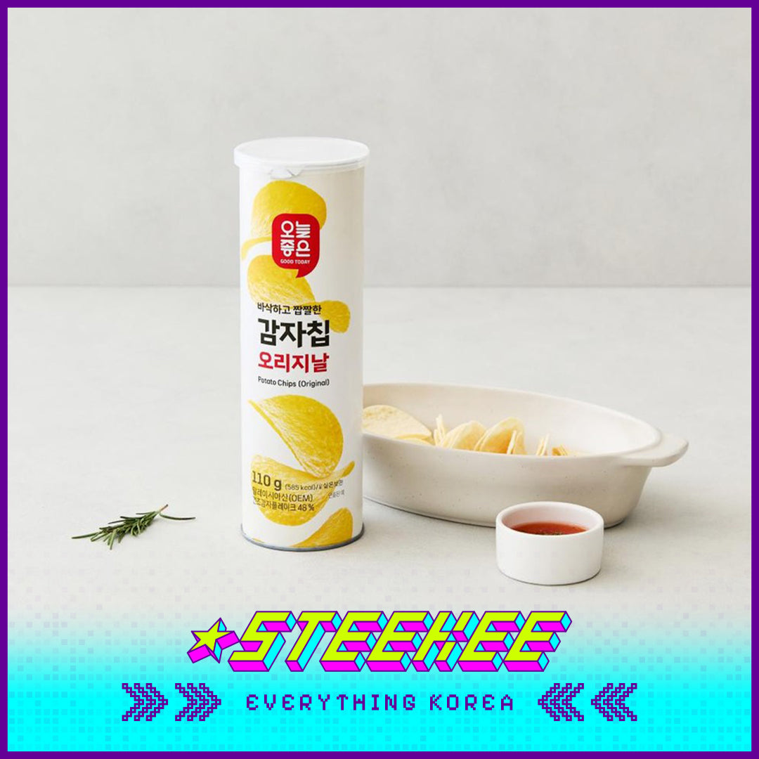 GOOD TODAY Original Sour Cream Onion Flavor Truffle Flavor Barrel Potato Chips Snack 110g by Steekee Korea 4305