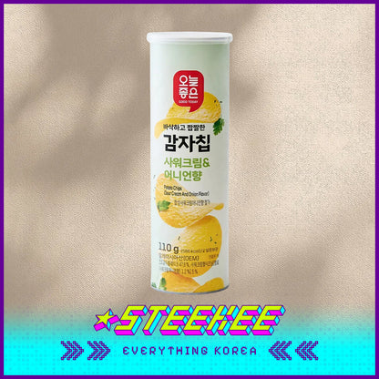 GOOD TODAY Original Sour Cream Onion Flavor Truffle Flavor Barrel Potato Chips Snack 110g by Steekee Korea 4305