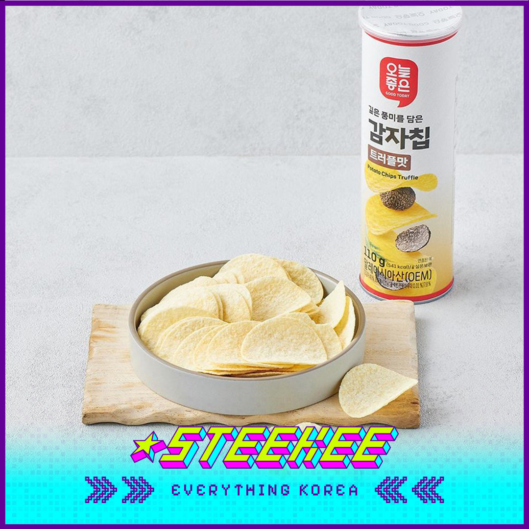 GOOD TODAY Original Sour Cream Onion Flavor Truffle Flavor Barrel Potato Chips Snack 110g by Steekee Korea 4305