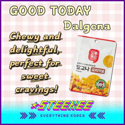 GOOD TODAY Dalgona Caramel Sugar Cookie Snack 24g by Steekee Korea 4306