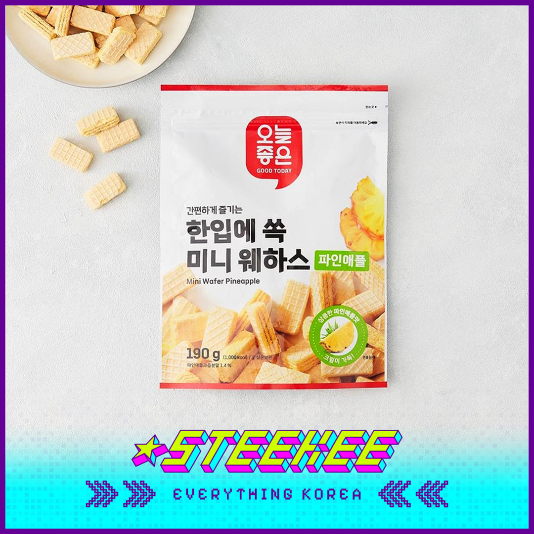 GOOD TODAY Vanilla Strawberry Pineapple Mini Wafer Biscuit Snack 190g by Steekee Korea 4307