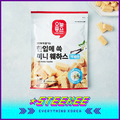 GOOD TODAY Vanilla Strawberry Pineapple Mini Wafer Biscuit Snack 190g by Steekee Korea 4307