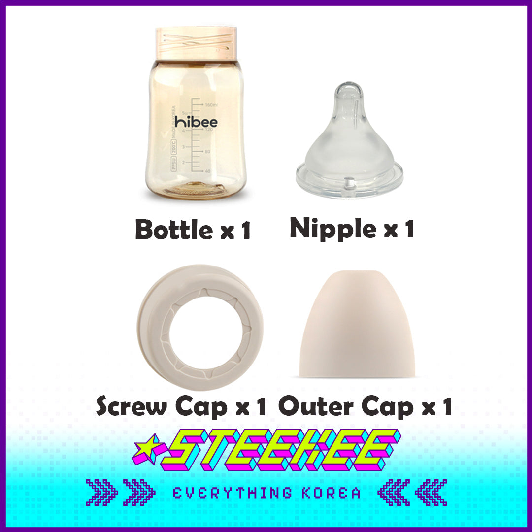 Hibee Eight Air Vents PPSU Anti-Colic BPA-free Baby Bottle 170ml by Steekee Korea 4310