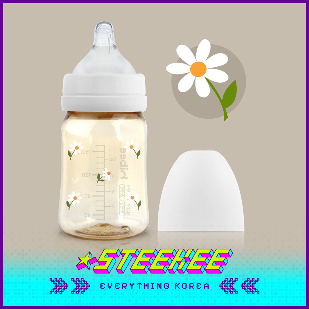 Hibee Eight Air Vents PPSU Anti-Colic BPA-free Baby Bottle Spring Edition Daisy 170ml by Steekee Korea 4313