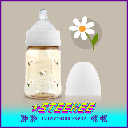 Hibee Eight Air Vents PPSU Anti-Colic BPA-free Baby Bottle Spring Edition Daisy 170ml by Steekee Korea 4313
