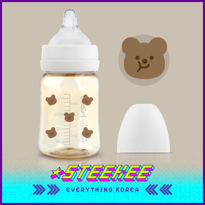 Hibee Eight Air Vents PPSU Anti-Colic BPA-free Baby Bottle Spring Edition Cute Bear 170ml by Steekee Korea 4315