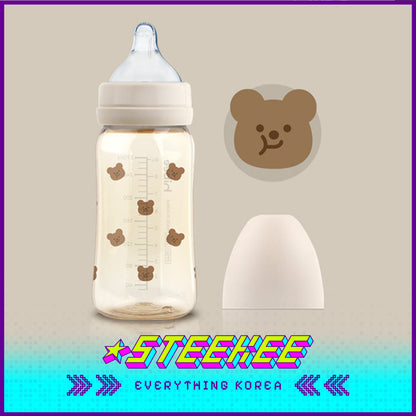 Hibee Eight Air Vents PPSU Anti-Colic BPA-free Baby Bottle Large Capacity Cute Bear 270ml by Steekee Korea 4318