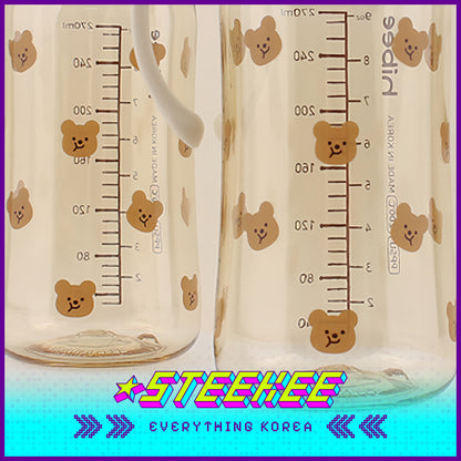 Hibee Eight Air Vents PPSU Anti-Colic BPA-free Baby Bottle Large Capacity Cute Bear 270ml by Steekee Korea 4318