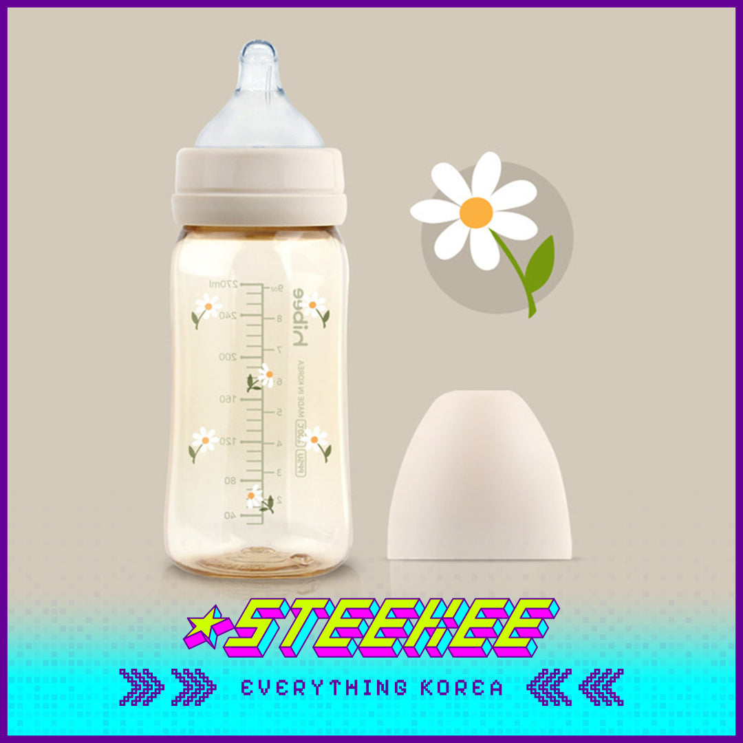 Hibee Eight Air Vents PPSU Anti-Colic BPA-free Baby Bottle Large Capacity Spring Daisy 270ml by Steekee Korea 4319