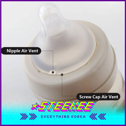 Hibee Eight Air Vents PPSU Anti-Colic BPA-free Baby Bottle Large Capacity Spring Daisy 270ml by Steekee Korea 4319