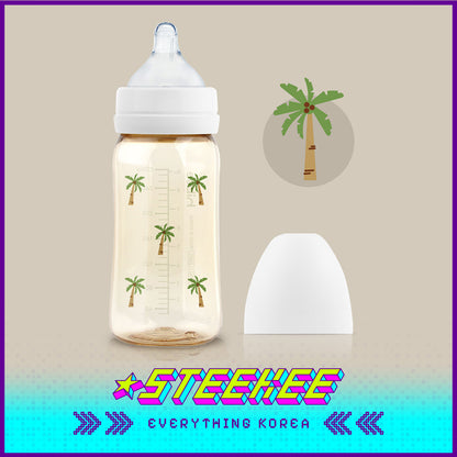 Hibee Eight Air Vents PPSU Anti-Colic BPA-free Baby Bottle Large Capacity Summer Palm Tree 270ml by Steekee Korea 4320