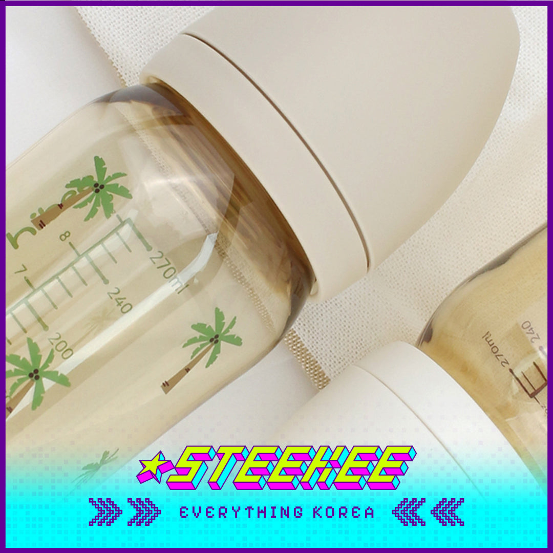 Hibee Eight Air Vents PPSU Anti-Colic BPA-free Baby Bottle Large Capacity Summer Palm Tree 270ml by Steekee Korea 4320