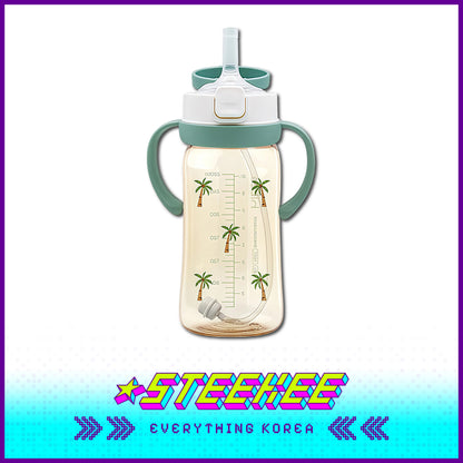 Hibee PPSU One-Touch Straw Cup Baby Water Bottle BPA-free Leak-proof Set of 2 by Steekee Korea 4322