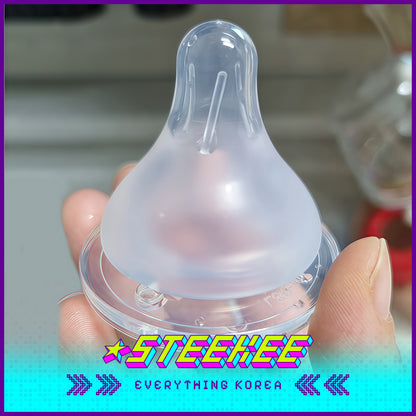 Hibee Food Grade Soft Silicone Baby Kids Pacifier Feeding Bottle Nipple Replacement Set of 2 by Steekee Korea 4323