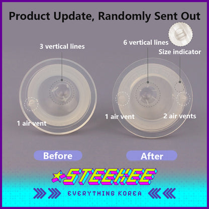 Hibee Food Grade Soft Silicone Baby Kids Pacifier Feeding Bottle Nipple Replacement Set of 2 by Steekee Korea 4323