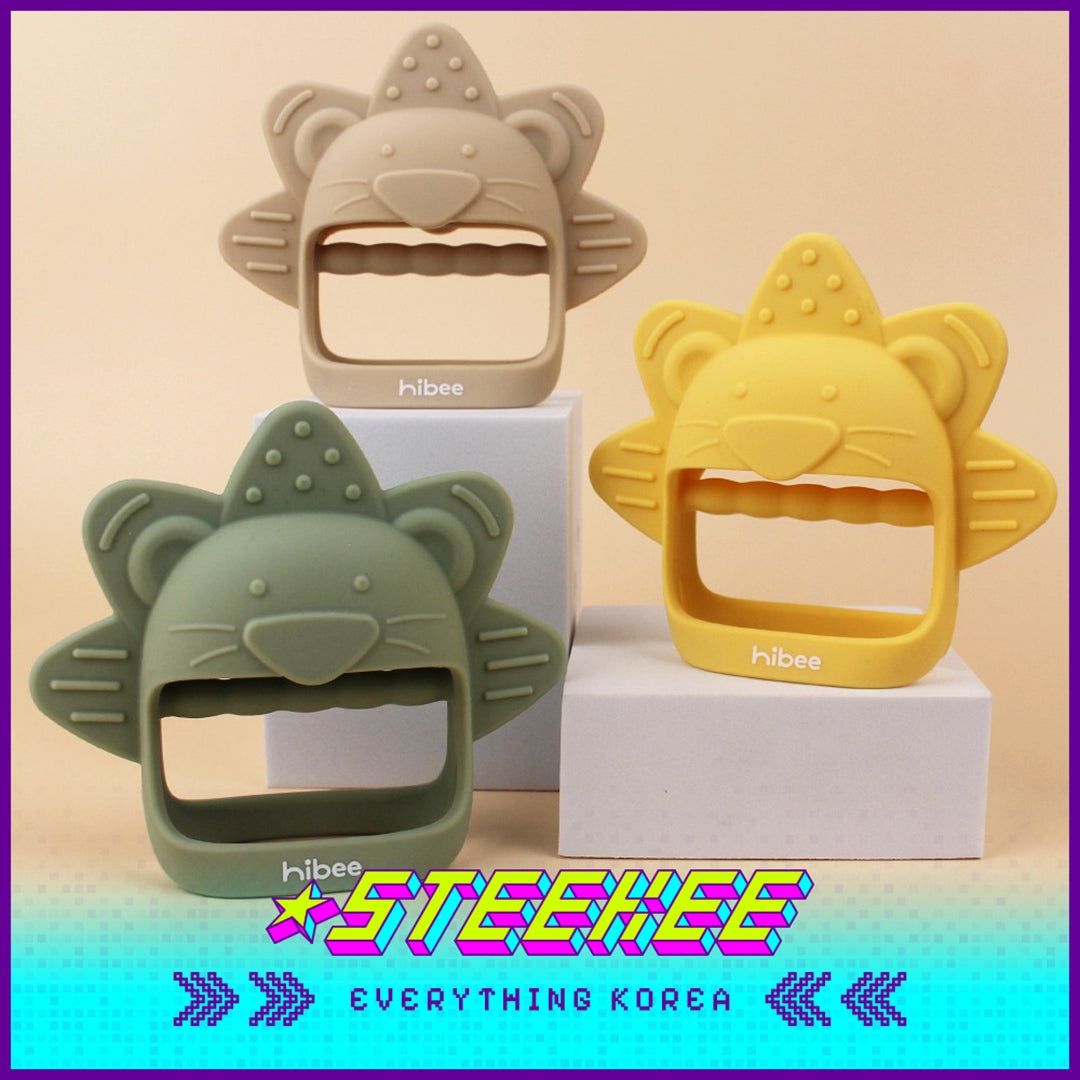 Hibee Lion Food Grade Silicone Wrist Claws Baby KIds Pacifier Teether Soft Toys by Steekee Korea 4324