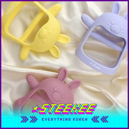 Hibee Rabbit Food Grade Silicone Wrist Claws Baby Kids Pacifier Teether Soft Toys by Steekee Korea 4325