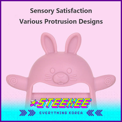Hibee Rabbit Food Grade Silicone Wrist Claws Baby Kids Pacifier Teether Soft Toys by Steekee Korea 4325