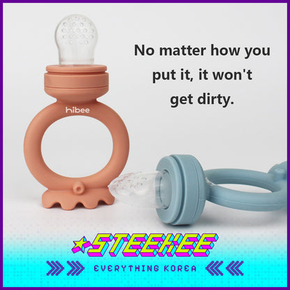Hibee Octopus Food Grade Baby Kids Silicone Fruit Juice Teether Chewing Toy Nipple Pacifier Feeder by Steekee Korea 4326
