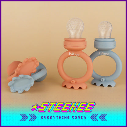 Hibee Octopus Food Grade Baby Kids Silicone Fruit Juice Teether Chewing Toy Nipple Pacifier Feeder by Steekee Korea 4326