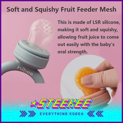 Hibee Octopus Food Grade Baby Kids Silicone Fruit Juice Teether Chewing Toy Nipple Pacifier Feeder by Steekee Korea 4326