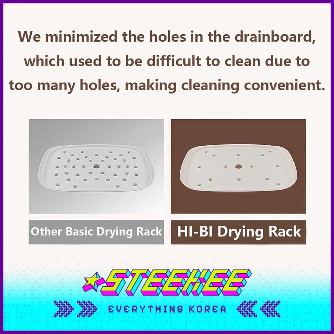 Hibee Baby Bottle Nipple Cleaning Brush Drying Rack Storage by Steekee Korea 4328
