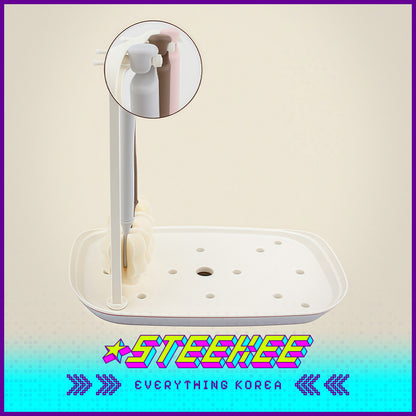 Hibee Baby Bottle Nipple Cleaning Brush Drying Rack Storage by Steekee Korea 4328