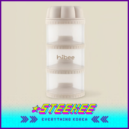 Hibee Multi-layer Stackable Antibacterial Portable Baby Milk Powder Box Dispenser Container by Steekee Korea 4329