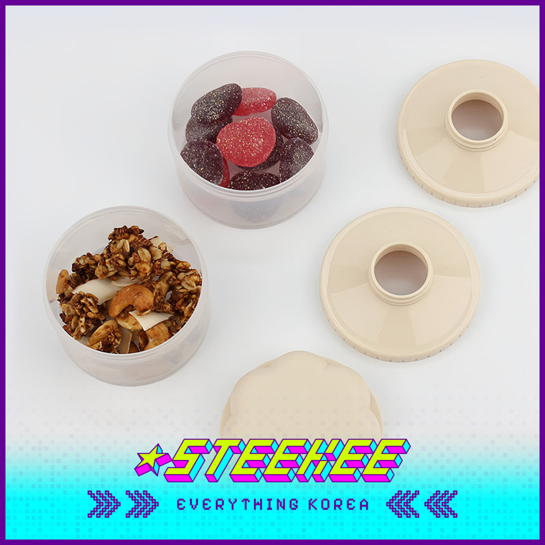 Hibee Multi-layer Stackable Antibacterial Portable Baby Milk Powder Box Dispenser Container by Steekee Korea 4329