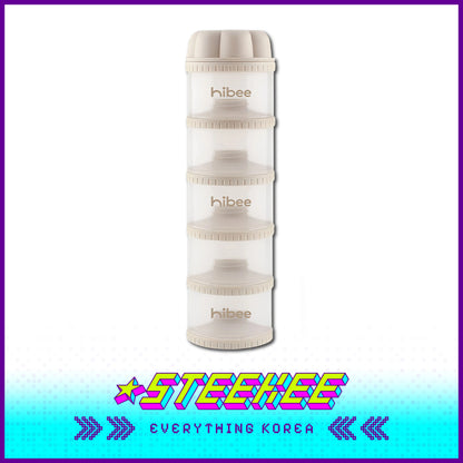 Hibee Multi-layer Stackable Antibacterial Portable Baby Milk Powder Box Dispenser Container by Steekee Korea 4329