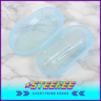 Hibee Infant Baby Silicone Finger Soft Toothbrush Oral Cleaner with Case by Steekee Korea 4330