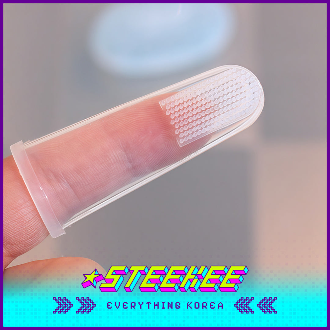 Hibee Infant Baby Silicone Finger Soft Toothbrush Oral Cleaner with Case by Steekee Korea 4330