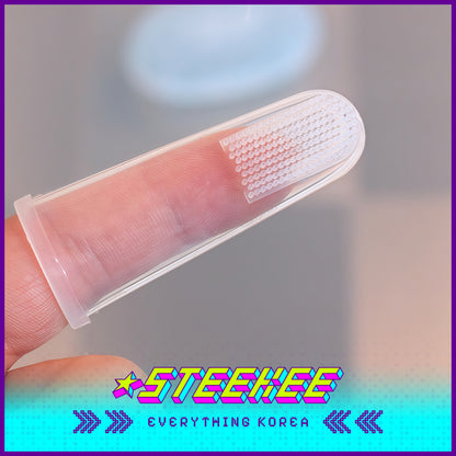 Hibee Infant Baby Silicone Finger Soft Toothbrush Oral Cleaner with Case by Steekee Korea 4330