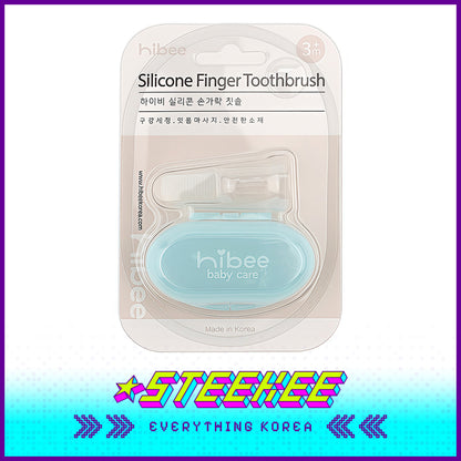 Hibee Infant Baby Silicone Finger Soft Toothbrush Oral Cleaner with Case by Steekee Korea 4330