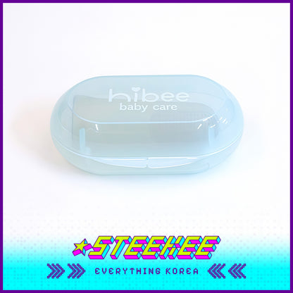 Hibee Infant Baby Nano Silver Silicone Durable Safe Finger Toothbrush Oral Cleaner with Case by Steekee Korea 4331