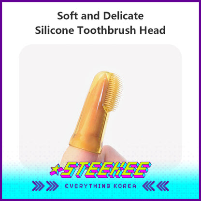 Hibee Infant Baby Nano Silver Silicone Durable Safe Finger Toothbrush Oral Cleaner with Case by Steekee Korea 4331