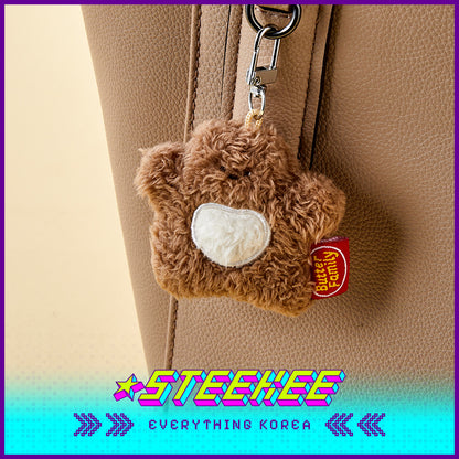 BUTTER SHOP Butter Bear Cute Plush Toy Keychain Keyring by Steekee Korea 4334