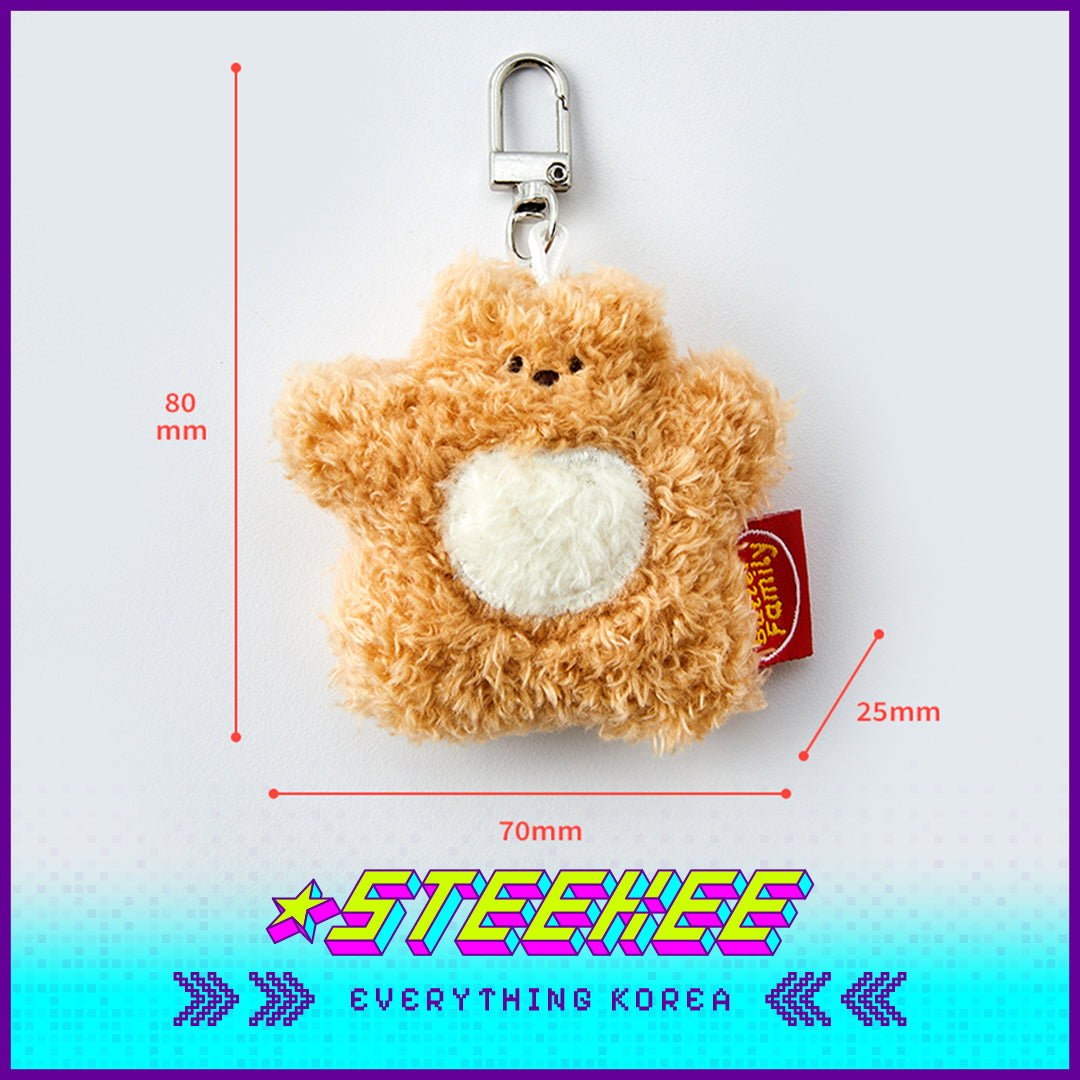 BUTTER SHOP Butter Bear Cute Plush Toy Keychain Keyring by Steekee Korea 4334