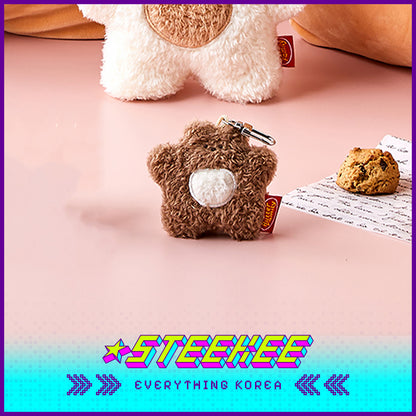BUTTER SHOP Butter Bear Cute Plush Toy Keychain Keyring by Steekee Korea 4334