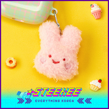 BUTTER SHOP Clover Rabbit Cute Plush Toy Keychain Keyring by Steekee Korea 4335