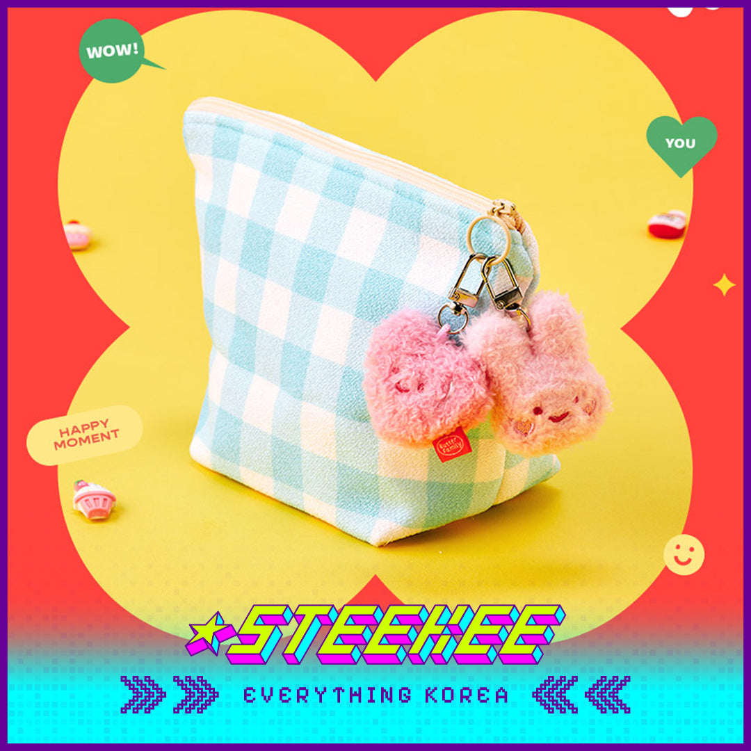 BUTTER SHOP Clover Rabbit Cute Plush Toy Keychain Keyring by Steekee Korea 4335